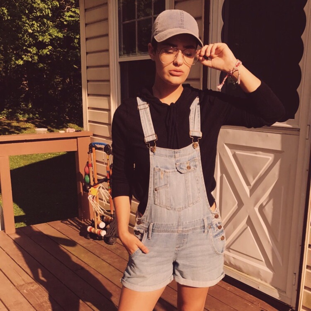 Vintage Inspired Overall Shorts